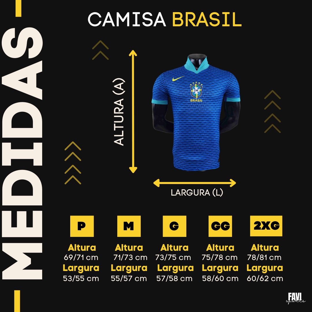camisa selecao brasileira 2024 tamanho